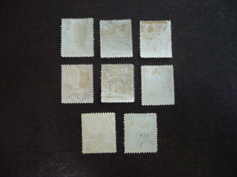 Stamps - Rhodesia - Scott# 1,2,5,8,9,11,12,13 - Mint Hinged Part Set of 8 Stamps