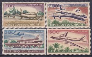 Dahomey C20-23 MNH1963 Boeing 707 Airplane in Air at Airport on Ground Full Set 