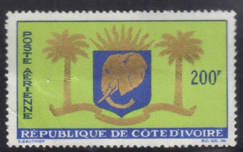 IVORY COAST SCOTT# C28  MNH  200fr 1964     SEE SCAN