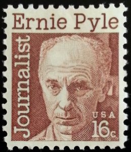 1971 16c Ernie Pyle, American Journalist Scott 1398 Mint F/VF NH