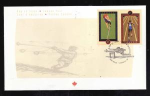 Canada-Sc#1907-8-stamps on FDC-Sports-IAAF World Championships-2001-