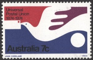 Australia SC#597a 7¢ Centenary of Universal Postal Union (1974) MLH