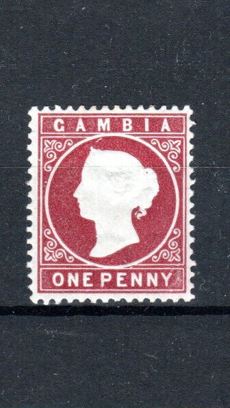 Gambia 1880-81 1d wmk inverted and upright SG 12Bw MLH