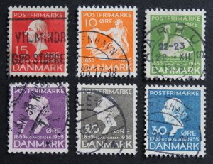 Denmark SC# 246-251 Used Complete Set 1935 Hans Christian Andersen