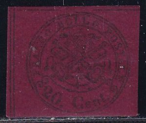 Italy Roman States 1868 Sc 23 Reprint SCV 4.75 IMP Stamp MHR