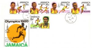 Jamaica, Worldwide First Day Cover, Olympics