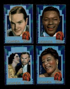 Uganda 1996 - MARCONI CELEBRITIES SET - Set of 4 Stamps (Scott #1416-9)- MNH