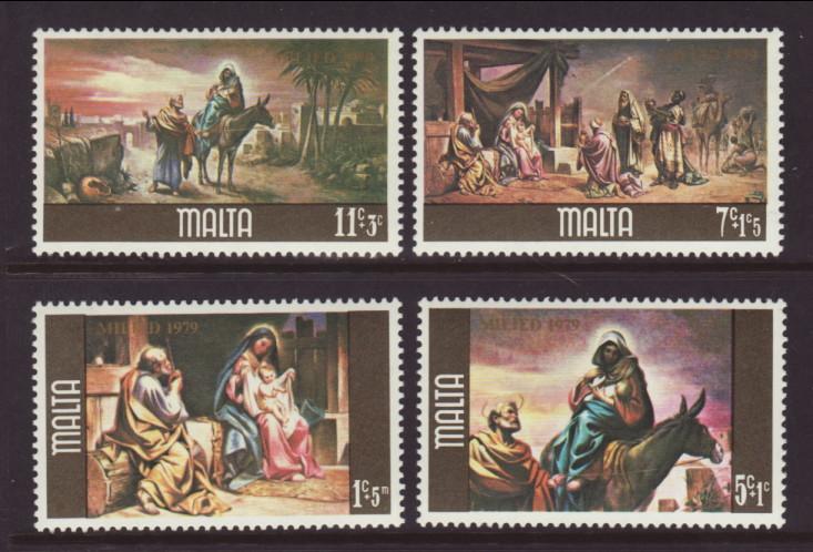 Malta B34-B37 Christmas MNH VF
