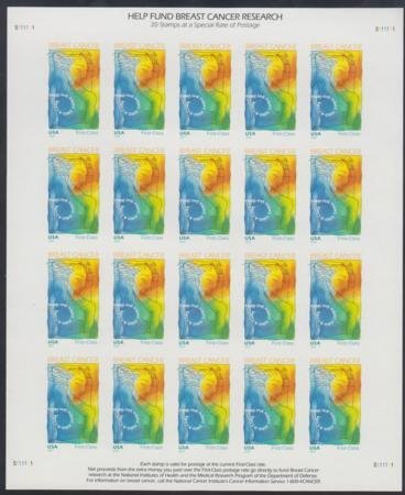 US B5a Modern Imperf Breast Cancer Sheet