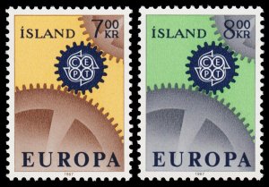 Iceland Scott 389-390 (1967) Mint NH VF C