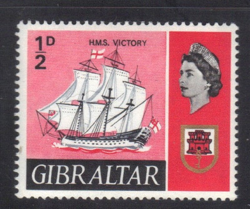 GIBRALTAR SCOTT #186 MNH 1/2p 1967-69