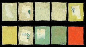 TURKS & CAICOS 1909 King EDWARD VII complete set Scott # 13-22  MH (21 VF used)