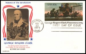 US UX78 George Rogers Clark Fleetwood Postal Card U/A FDC