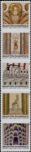 2015 49c Martin Ramirez, Self-Taught Artist, Strip of 5 Scott 4968-72 Mint NH