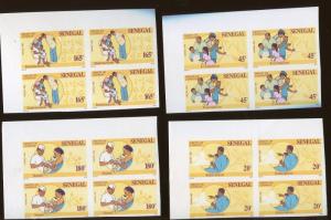 Senegal - #1000 -03 Imperforate, Blocks of 4 / CHILDREN - O32