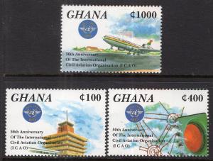 Ghana 1766-1768 Aviation MNH VF