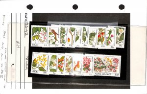 Palau, Postage Stamp, #126-142 Mint NH, 1987-88 Flowers