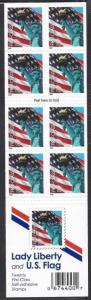 US Stamp #3972a MNH - Flag and Liberty Non-denom. Pane of 20 w/ Plate #V1111