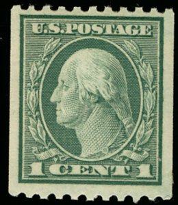 US #448 SCV $50.00 XF mint never hinged, a super fresh and well centered coil...