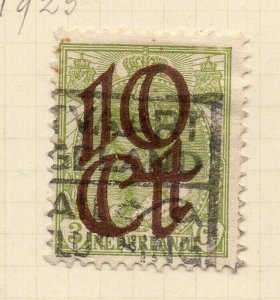 Netherlands 1923 Early Issue Fine Used 10c. Surcharged NW-158701