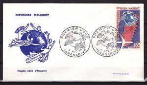 Malagasy Rep., Scott cat. C76. U.P.U. Admission issue. First day cover. ^