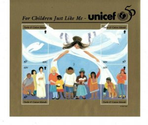 Turks and Caicos - 1997 - UNICEF - Sheet of Four - MNH