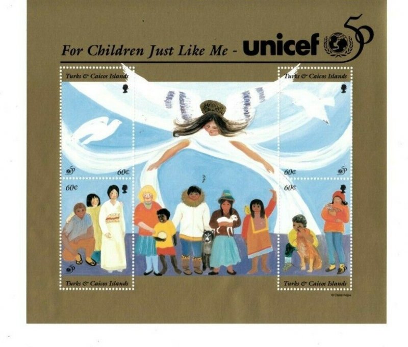 Turks and Caicos - 1997 - UNICEF - Sheet of Four - MNH