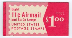 Scott #BKC22 (c78a, 1280c) Jet Airmail Booklet of 8 & 6  Stamps MNH EFO xtra 4