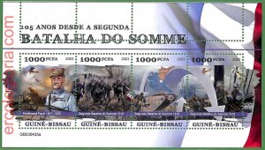 B1528 - GUINE-BISSAU - ERROR MISPERF Stamp Sheet - 2023 - Battle, WAR-