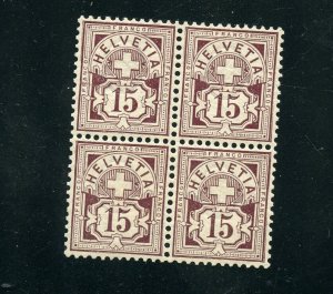 SWITZERLAND SCOTT#76 BLOCK MINT NEVER HINGED--SCOTT $643.00