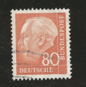 Germany Scott 760 used 1956-1957 President Heuss stamp