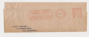 Meter wrapper GB / UK 1937 Stamp Trade Advertiser