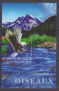 2001 Central African Republic 2692/B652 Birds of prey 7,00 €