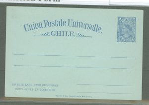 Chile  1900 2c Blue on light blue