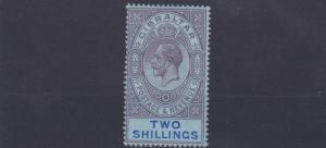 GIBRALTAR  1912 - 24          SG   82    2/-  PURPLE & BLUE    VLMH    