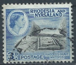 Rhodesia & Nyasaland 1959 - 3d Rhodes' Grave - SG22 used