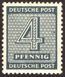 1945, Germany, Soviet Occupation of West Saxony 4pf, MH, Sc 14N2