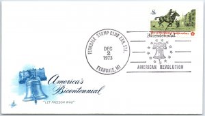 US SPECIAL EVENT CACHET COVER AMERICAN REVOLUTION BICENTENNIAL FERNDALE MI 1973