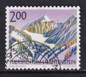Liechtenstein   #941  cancelled  1993  mountains  2fr  Scheienkopf