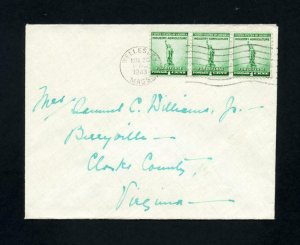 # 899 on cover from Wellesley Inn, Wellesley, MA to Berryville, VA - 11-30-1943