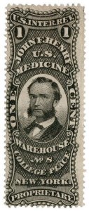 (I.B) US Revenue : Private Die Proprietary 1c (John F Henry) RS114