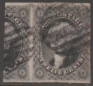 U.S. Scott #17 Washington Stamp - Used Single - 1-1/2 Stamps