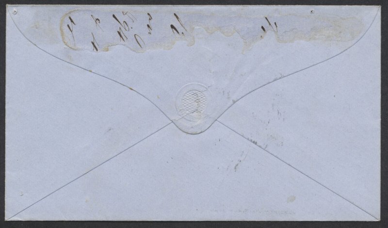 1855 Cross Border Stampless Cover Unpaid Chippawa UC to New York