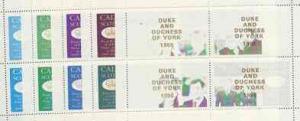 Calve Island 1986 Royal Wedding perf sheetlet of 4 opt'd ...