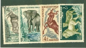 FRENCH EQUATORIAL AFRICA 195-98 USED/MH CV $2.90 BIN $1.25