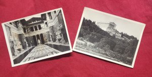 Vintage German photo postcard lot x 2 WALHALLA VALHALLA Germany 1950