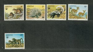 Lesotho Sc#228-232 M/NH/VF, Cv. $56.50 