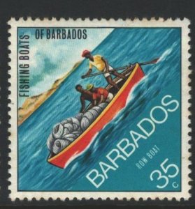 Barbados Sc#393 MH - toned perfs