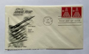 US FDC , WITH CACHET 	US AIRMAILSTAMP , EFFECTIVE 1968	1968	SAN FRANCISCO	CA	BKL