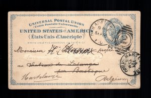 US UX6 used to Belgium  Cat $25.00
